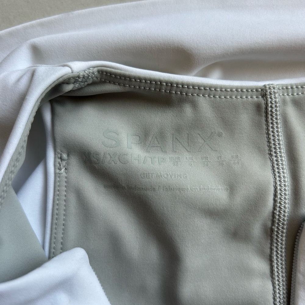 Spanx Get Moving White Mini Dress Zip Front Size XS - Picture 11 of 13